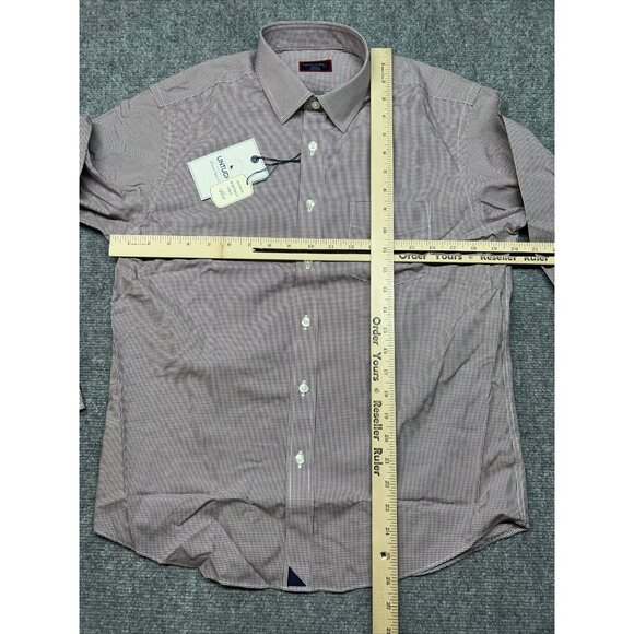 UNTUCKit Gargiulo Shirt Mens S Maroon Button Up Long Sleeve Wrinkle Free New - Picture 6 of 12